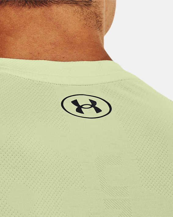 Men's UA Seamless Radial Short Sleeve, Green, pdpMainDesktop image number 3